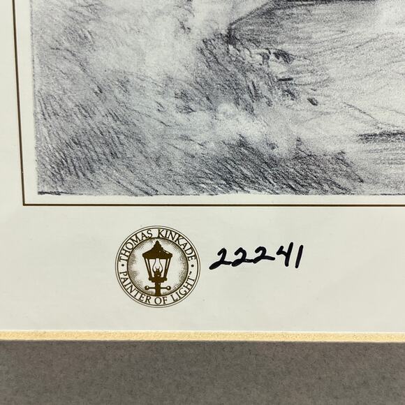 Framed Thomas Kinkade Gardens Beyond Autumn Gate Collector Sketch Print - Picture 3 of 7